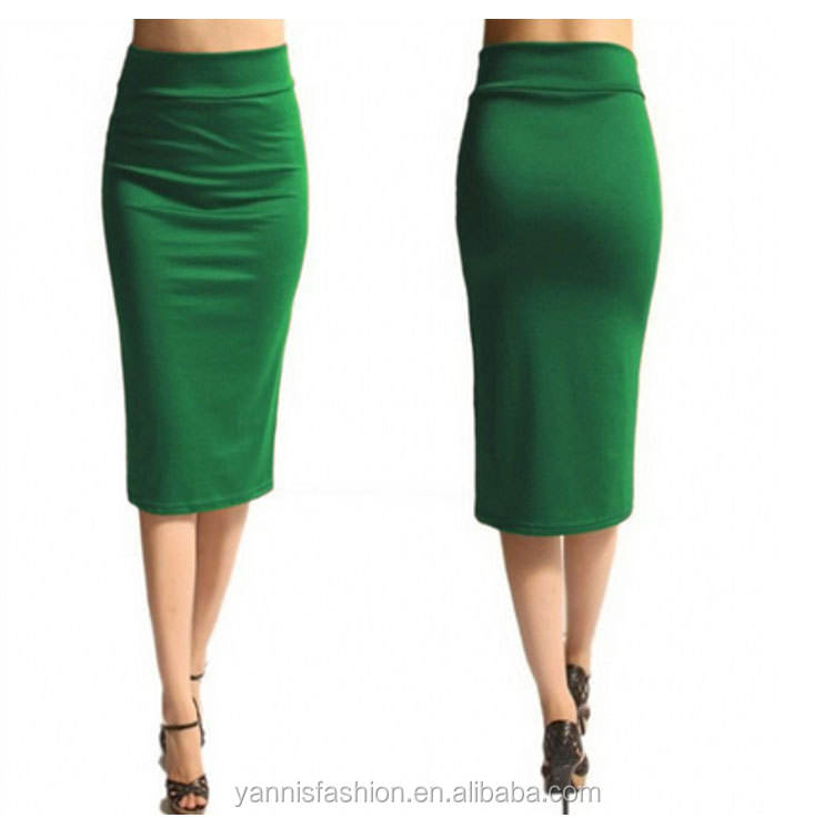 High Waist Pencil Skirt Plus Size Tight Bodycon Fashion Women Midi Skirt  Red Black Slit Women's Skirt Fashion Jupe Femme S 2XL