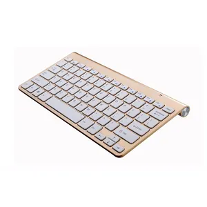 En iyi fiyat azerty düzeni esnek bluetooth kablosuz klavye 78 tuşları altın kompakt kablosuz kore klavye