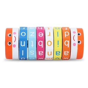 Factory Children Alphabet Cylindrical Cube Toy Slide Wooden Puzzles Gifts For Kids Educational Toys