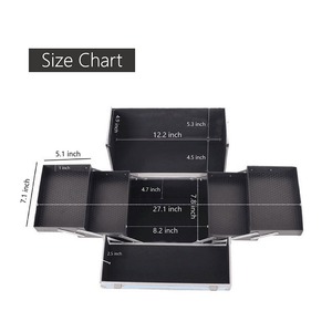 Grande boîte à cosmétiques entièrement personnalisable, organiseur <span class=keywords><strong>de</strong></span> <span class=keywords><strong>maquillage</strong></span> pour maquilleurs professionnels, trousse <span class=keywords><strong>de</strong></span> <span class=keywords><strong>maquillage</strong></span> portable et élégante - Product Image 3