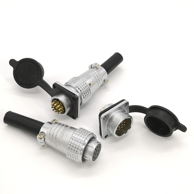 Custom Male Female 20mm Electrical Cable Connectors Circular Aviation P20 Connector