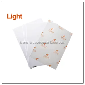 A4 ışık ısı transferi kağıt ısı transfer baskı kağıdı için ışık pamuk t-shirt