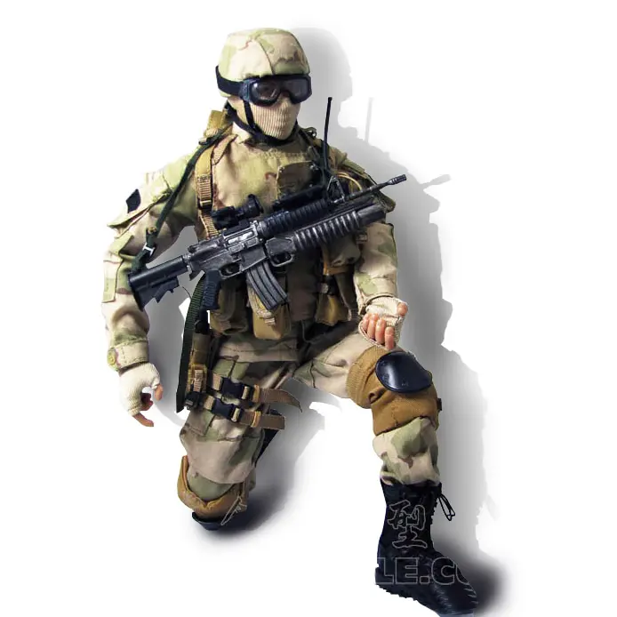 Custom Made Military 12" Action Figure with Movable Articulations