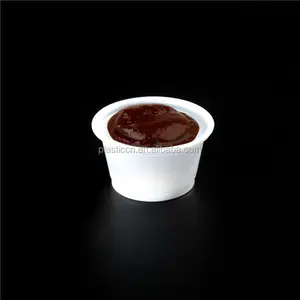 Mini tasse à Sauce à emporter 30ML, portable, tasse de mesure en plastique, pot à médicaments blanc