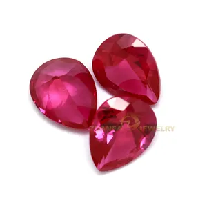 Hình Dạng Quả Lê Pigeon Máu Đỏ Ruby Tổng Hợp Bán Buôn Ruby Tổng Hợp