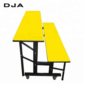 Mesa <span class=keywords><strong>de</strong></span> comedor móvil, Banco <span class=keywords><strong>de</strong></span> aula, mesa <span class=keywords><strong>de</strong></span> picnic plegable y sillas, mesa <span class=keywords><strong>de</strong></span> estudio, <span class=keywords><strong>muebles</strong></span> escolares modernos, versátil, 3 en 1, <span class=keywords><strong>de</strong></span> Metal - Product Image 6