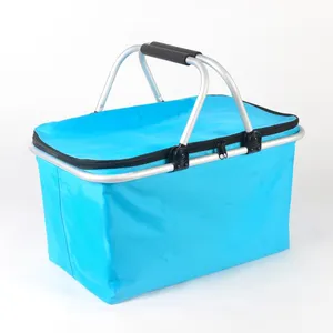 Khuyến Mại 600D Có Thể Gập Lại Picnic Cooler Giỏ Với Giá Thấp