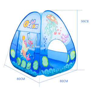 Tente de jeu pour enfants avec <span class=keywords><strong>Tunnel</strong></span> océan <span class=keywords><strong>piscine</strong></span> à balles avec panier cerceau pour tout-petits extérieur intérieur maison de jeux Pop up 3 en 1 pour enfants - Product Image 3