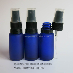 Vente chaude bleu givré verre recharge parfum vide bouteilles avec tamper evident pulvérisateur à pompe - Product Image 1
