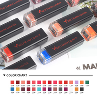 Nouveau Modèle Rouge à Lèvres Soie Mate Longue Tenue Imperméable 29 Couleurs Maquillage Nude Hydratant Sexy