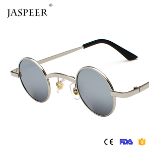 Jaspeer <span class=keywords><strong>sol</strong></span> nuevo Príncipe rock pequeñas gafas de <span class=keywords><strong>sol</strong></span> ronda vintage metal Steampunk sunglass - Product Image 3