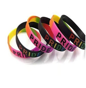 Kustom ukuran dewasa tempat warna Debossed diisi dalam kebanggaan gelang silikon <span class=keywords><strong>Gay</strong></span> gelang kebanggaan untuk wanita - Product Image 2