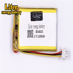 Socket 2.5-3 P 3.7 V 484251 1500 mah lipo battery Rechargeable solar li ion polymer lithium battery with PCM - Product Image 2