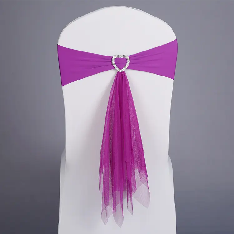 YRYIE Wholesale Factory Supply Cheap Chair Tie Backs Wedding Banquet Chair Cover Sashes Bow