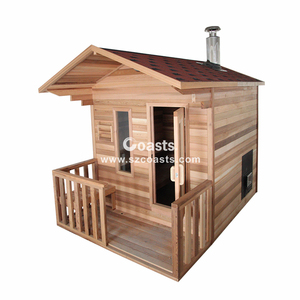 Sauna extérieur en bois massif, best-seller, pour villa, design contemporain, capacité 4-6 personnes - Product Image 6
