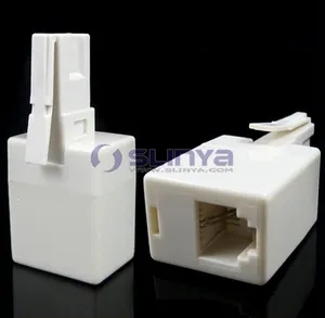 Conector de divisor adsl, bt 6p4c macho para rj11 fêmea