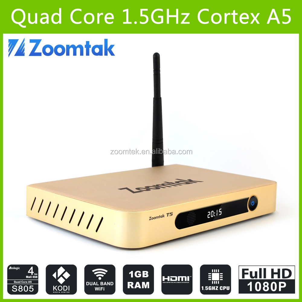 Amlogic S805 4 K 2.4 GHz / 5.8 GHz dual band wifi tv box android con KODI