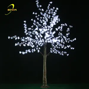 户外白色照明人造樱桃树发光二极管金属树，用于庭院或花园装饰，用于圣诞节，电压110V/220V