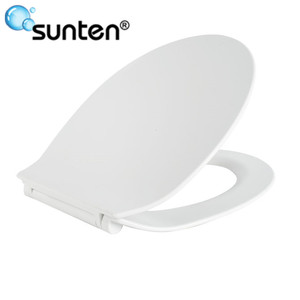 Artículos sanitarios blanco puro ultra delgado urea material frente cerrado cierre suave asiento del inodoro - Product Image 1