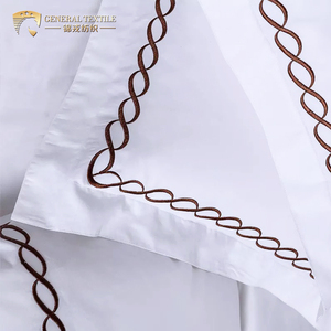 Luxury <strong>King</strong> Size <strong>White</strong> Hotel Embroidery Bedding Sheet <strong>Sets</strong> <strong>Duvet</strong> Cover <strong>Sets</strong> - Product Image 4