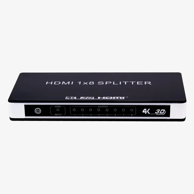 HDMI ספליטר 1x8 עם 1 קלט 8 פלט HDMI 1.4 תמיכה 4K @ 30Hz CEC ARC
