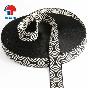 38mm decorative ribbon custom webbing straps sublimation woven webbing polyester cotton belt