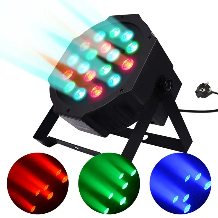 ไฟพาร์เวที LP005 18*1W Rgb Disco Ball BigDipper Stage อุปกรณ์ไฟ Led ตกแต่ง Led Par แบนสำหรับ Dj Light