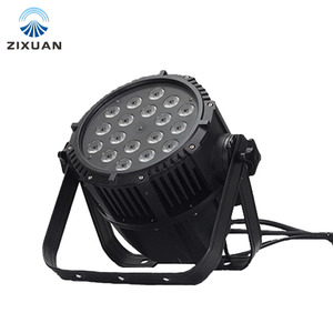 <span class=keywords><strong>Outdoor</strong></span> 18x18W RGBW UV 6-em 1 IP65 <span class=keywords><strong>LED</strong></span> <span class=keywords><strong>Par</strong></span> <span class=keywords><strong>Can</strong></span> Stage Light para hotéis com modo de controle DMX512 para iluminação de palco Wedding Party
