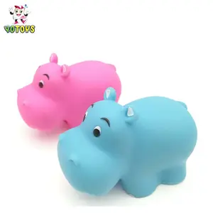 ユニセックスプラスチックとゴムの森野生動物のバスおもちゃ柔らかいカバトラライオン象サイ潮吹きおもちゃ赤ちゃん用 - Product Image 2