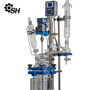 Lab Skala Ummantelten Glas Reaktor 500 ml mit Kalten Falle und Chiller