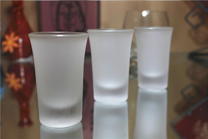Frosted Shot Glass Mini Size Whisky Drinking Glass Custom Logo Shot Wine Glasses