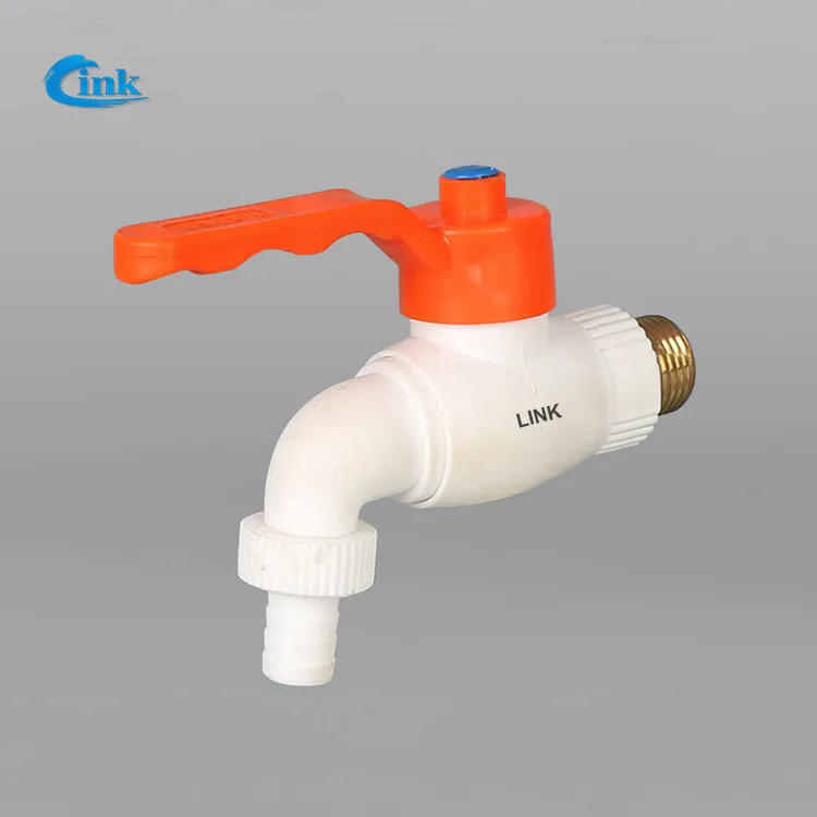 LK-1-001-M (20mm) rifornimento della fabbrica di plastica di alta qualità maniglia in ottone tubo flessibile del rubinetto di acqua di plastica ppr rubinetto di acqua bavaglino rubinetto