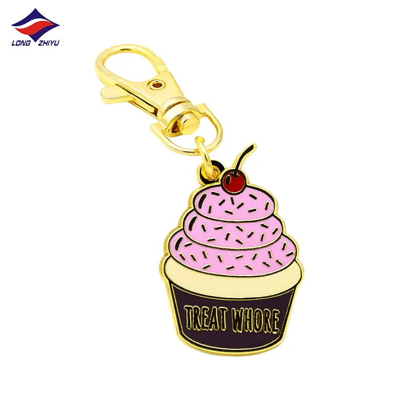 Longzhiyu 14 Năm Keychain Nhà Sản Xuất Men Keychains Lưu Niệm Dễ Thương Món Tráng Miệng Hình Biểu Tượng Tùy Chỉnh Dây Móc Khóa Túi Mặt Dây Chuyền