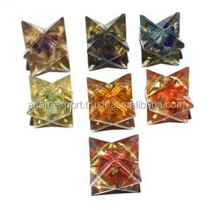 Siete Chakra colgante orgonita Markaba conjunto - Product Image 1