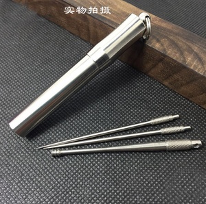 Multi-colored Anodized Titanium Multifunction <strong>Toothpicks</strong> with Holder - Product Image 2