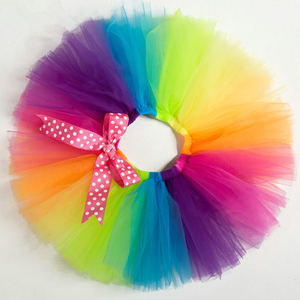 Falda de Tul para Niñas al por Mayor en China, Falda de Tul con Lazo y Arcoíris para Niñas, Falda de Tul Colorida y Esponjosa para Niñas - Product Image 5