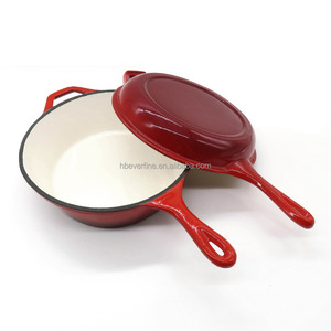 Plat combiné en métal émaillé en fonte 2-en-1 ultime pour une utilisation polyvalente dans la cuisine - Product Image 2