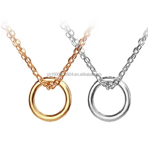Karma Circle Eternity Pendant Necklace Clavicle Chains Fashion Statement Necklace