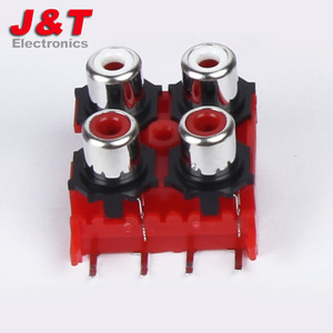 À usage général rca jack pour pcb <span class=keywords><strong>montage</strong></span> JTELE AV rac pin jack socket 4 broches rca connecteur - Product Image 3