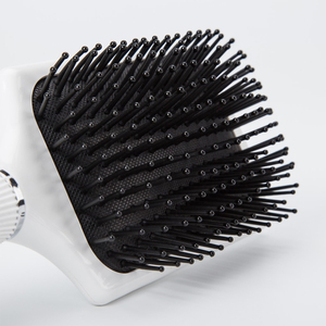 <span class=keywords><strong>Spazzola</strong></span> per Capelli Personalizzata con Manico Quadrato in Plastica Bianca, Finitura Liscia e Cuscinetto Rotondo - Product Image 5