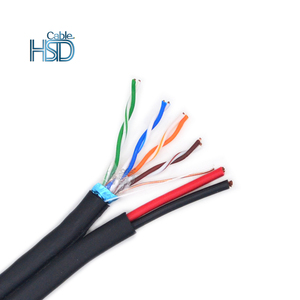 Cat 5 Câble Avec Puissance Nominale CCTV <span class=keywords><strong>Ethernet</strong></span> Combiné Cat5 <span class=keywords><strong>Et</strong></span> À Côté Sur Cordon D'alimentation Lignes Pour Fils Cordons Câble Séparation - Product Image 2