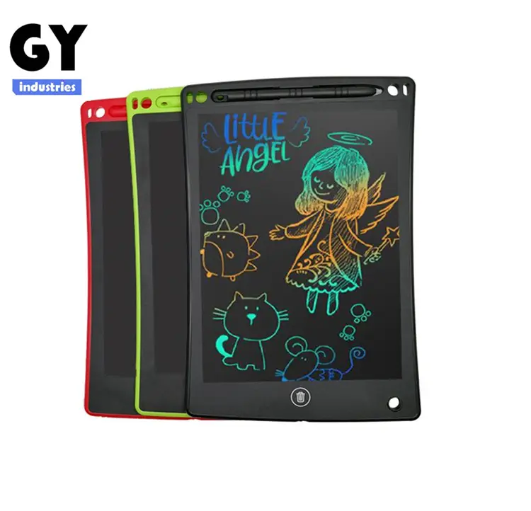 Tablet para desenho, tablet colorida, prancheta eletrônica de 8.5 polegadas, lcd para escrita, desenho, tablet para crianças, placa digital