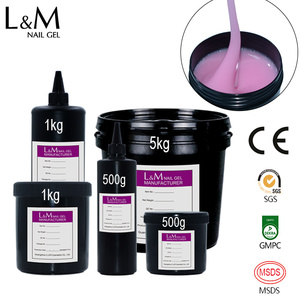 L & M All'ingrosso di fabbrica del commercio all'ingrosso effetto di scintillio del chiodo professionale uv gel 1 kg