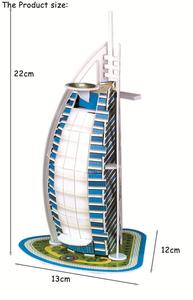 Bán Hàng nóng Đồ Chơi Ma Thuật Câu Đố Dubai Burj Al Arab Khách Sạn Xây Dựng Mô Hình Đồ Chơi Kiến Trúc <span class=keywords><strong>3D</strong></span> Không Gian mô hình <span class=keywords><strong>3D</strong></span> Câu Đố Cho trẻ em TỰ LÀM - Product Image 2