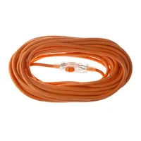 UNITED CABLE Stay Plugged Lighted Locking Plug Indoor/Outdoor Extension Cord 14/3 Gauge 50FT Orange
