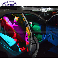 Livraison gratuite T10 W5W Ampoules LED pour voiture Ampoules LED RGB avec télécommande 194 168 501 Lampe LED Lumières de lecture Blanc Rouge Ambre 12V