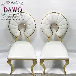 High white leather back wedding throne chairs wholesale