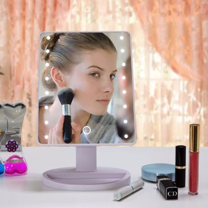 Biểu tượng tùy chỉnh Led cảm biến cảm ứng thay đổi độ sáng chuyển đổi ABS chất liệu mỹ phẩm gương 10x Magnifying điều chỉnh độ sáng nhà Máy Giá - Product Image 3