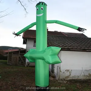 充气箭头绿色空气舞者舞蹈男子充气飞天演员6mh或定制尺寸鼓风机和修理包热销