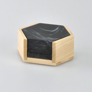 Posavasos de forma cuadrada de 4 piezas con estante en stock - Product Image 2